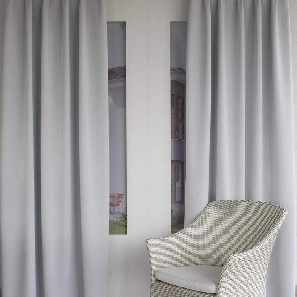 EASYHomefashion Vorhang Verdunkelungsvorhang Verdunkelungs Vorhänge Dekoschal Gardine Blickdicht Bla