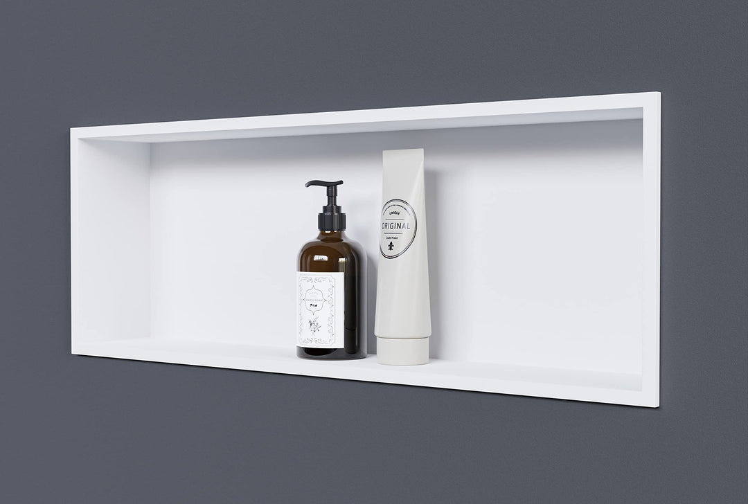Bernstein Wandnische aus Edelstahl NT206010X - 20 x 60 x 10 cm (B x H x T) Einbauregal, Flexibler Ei