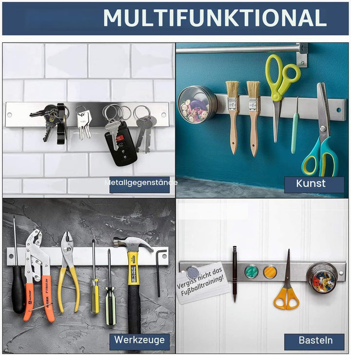 [Verbesserte 50cm] Magnetleiste Messer, Extra Starker Magnet Messerhalter aus Edelstahl, Magnetleist