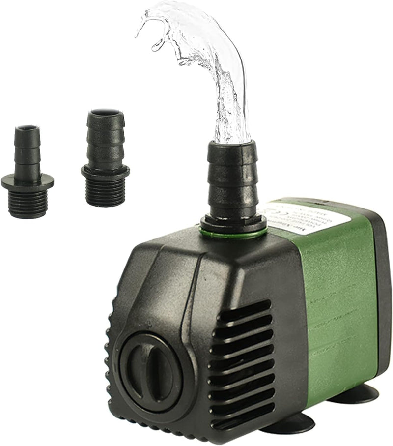 Wasserpumpe 25W 1500L/H, Wasserdicht, AolKee Klein Wasserpumpe Tauchpumpe 2 Düse für Teich Brunnen A