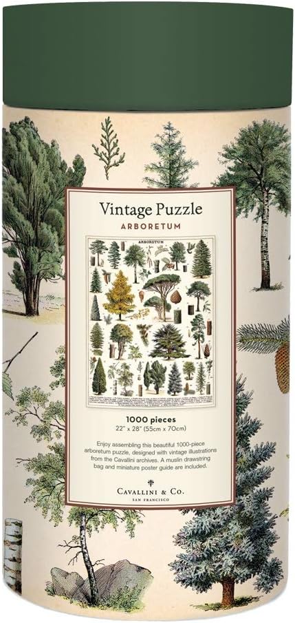 Cavallini Papers & Co. PZL/Tree Arboretum 1000 Teile Puzzle, Mehrfarbig/Meereswellen (Ocean Tides)