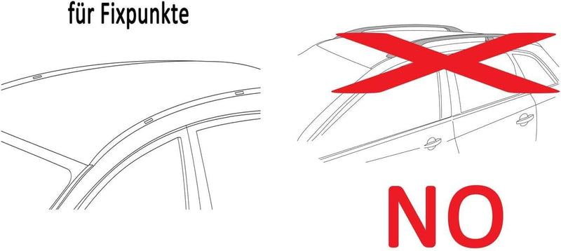 VDP Dachträger Original + Skiträger/Snowboardträger/Skihalter Alu 4 Paar Ski kompatibel mit Mazda CX