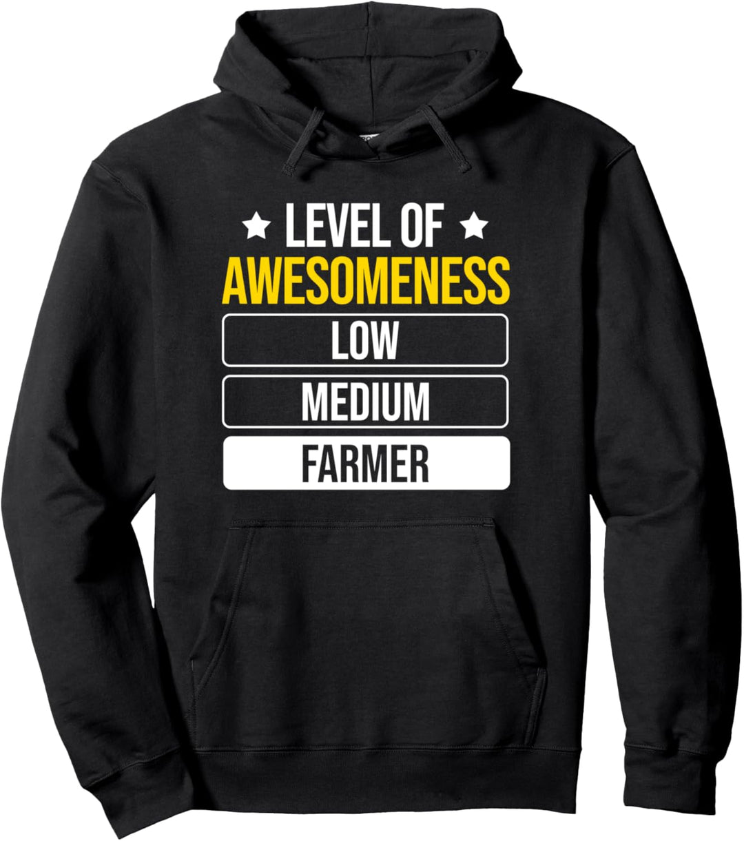 Level of Awesomeness Farmer Landwirt Pullover Hoodie
