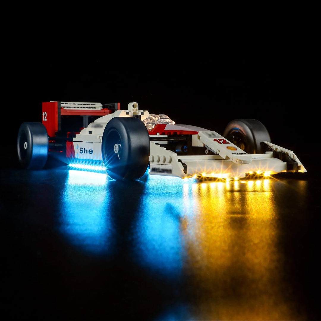 GEAMENT LED Licht-Set Kompatibel mit Lego McLaren MP4/4 & Ayrton Senna - Beleuchtungsset für Icons 1