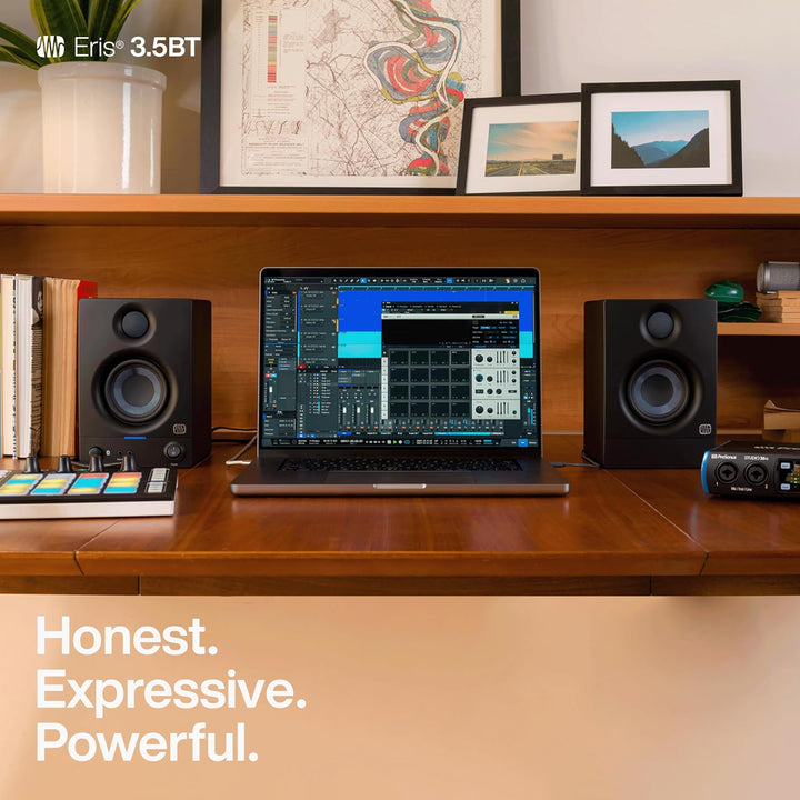 PreSonus Eris 3.5BT Gen 2 – 3,5" Desktop-Aktivlautsprecher mit Bluetooth für Multimedia, Gaming und