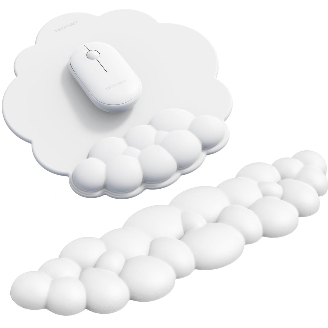 TECKNET Wolke Handballenauflage Tastatur, Mauspad mit Handauflage, Ergonomische Handauflage Tastatur