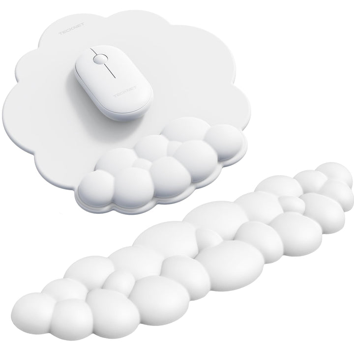 TECKNET Wolke Handballenauflage Tastatur, Mauspad mit Handauflage, Ergonomische Handauflage Tastatur