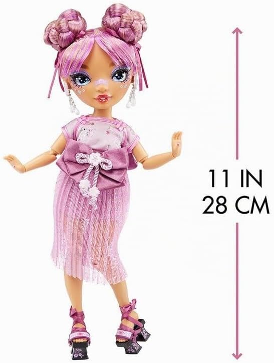 Rainbow High Modepuppe - Lila Yamamoto - Lila Puppe - Inkl. 2 Mix &amp; Match Designer-Outfits und Acces