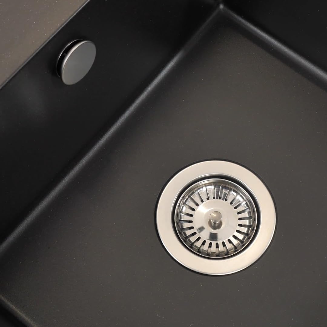 GRANMASTER Automatischer Platzsparender 2-Kammer-Siphon mit überlauf - Ablaufgarnitur für Spüle - Ma