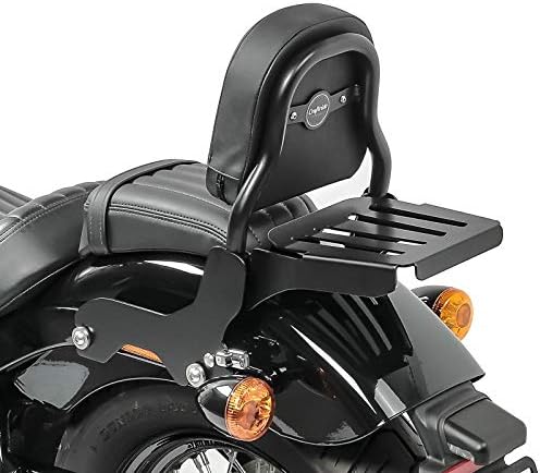 Sissy Bar mit Gepäckträger für Harley Softail Slim 18-22 schwarz CSS