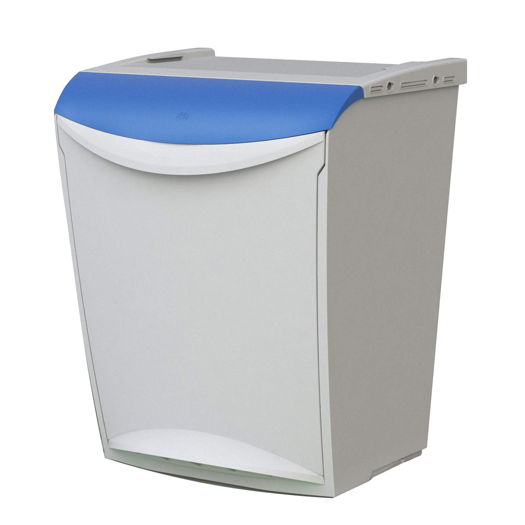 Denox 600.081 PP Abfallbehälter, Blau, 25L Kapazität, 42.3 cm Höhe, 34 cm Breite, 30 cm Länge, Blau