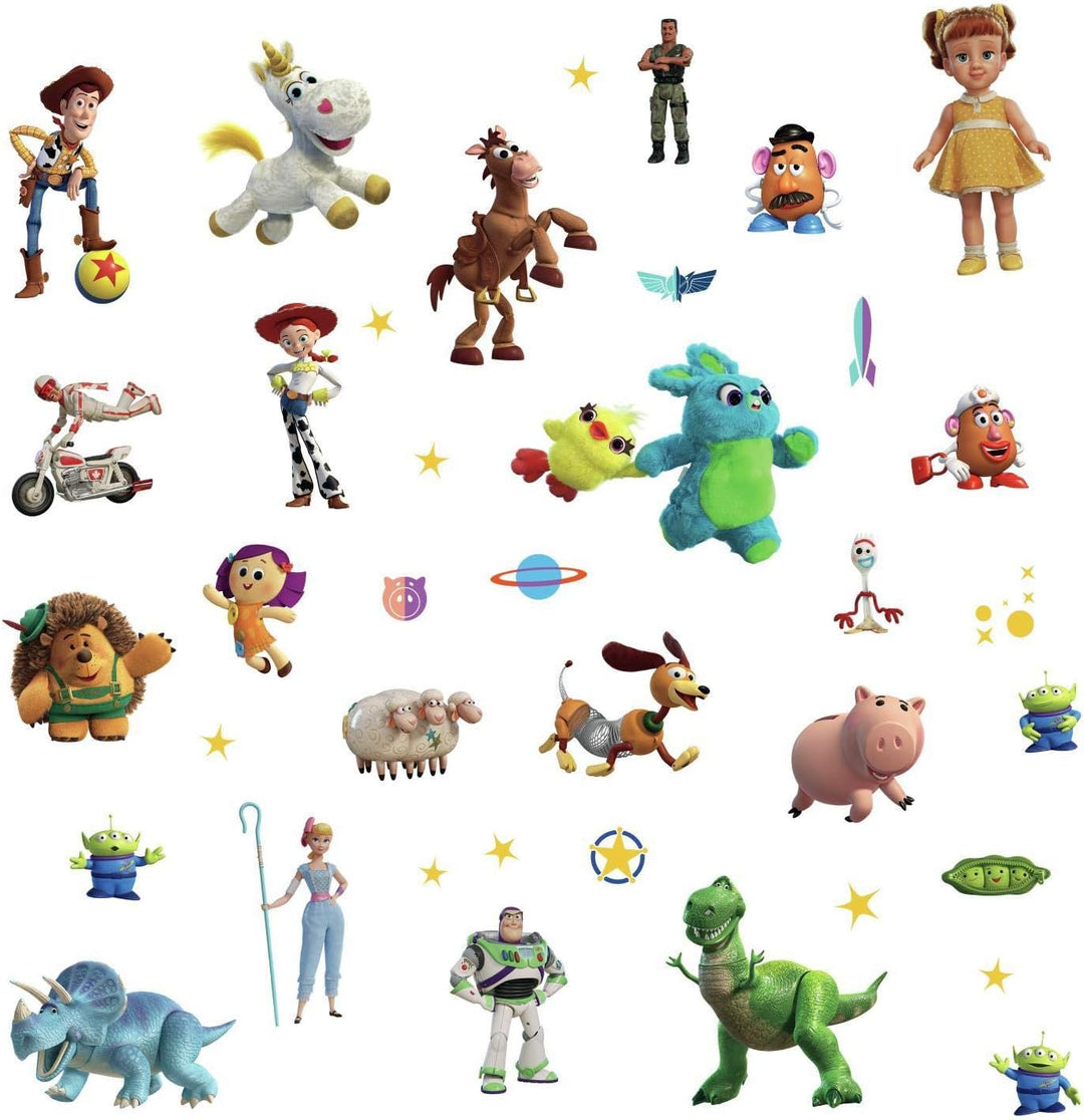 RoomMates Toy Story 4 Peel and Stick Wall Decals, mehrfarbig, 17 elemente, 1 blatt á 45,72 cm x 101,