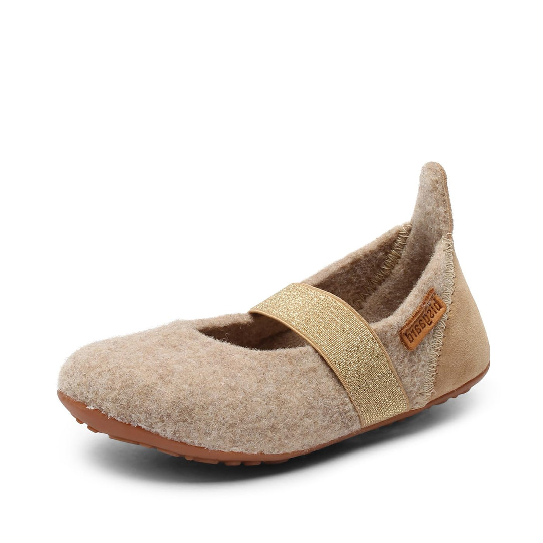 Bisgaard Mädchen Wool Ballet Flat 26 EU Nougat, 26 EU Nougat