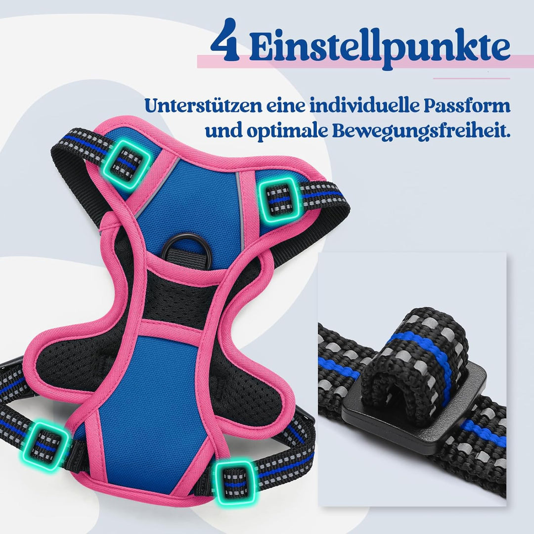 rabbitgoo Hundegeschirr Mittelgrosse Hunde, Anti Zug Geschirr mit Kontrolle, No Pull Verstellbar Hun