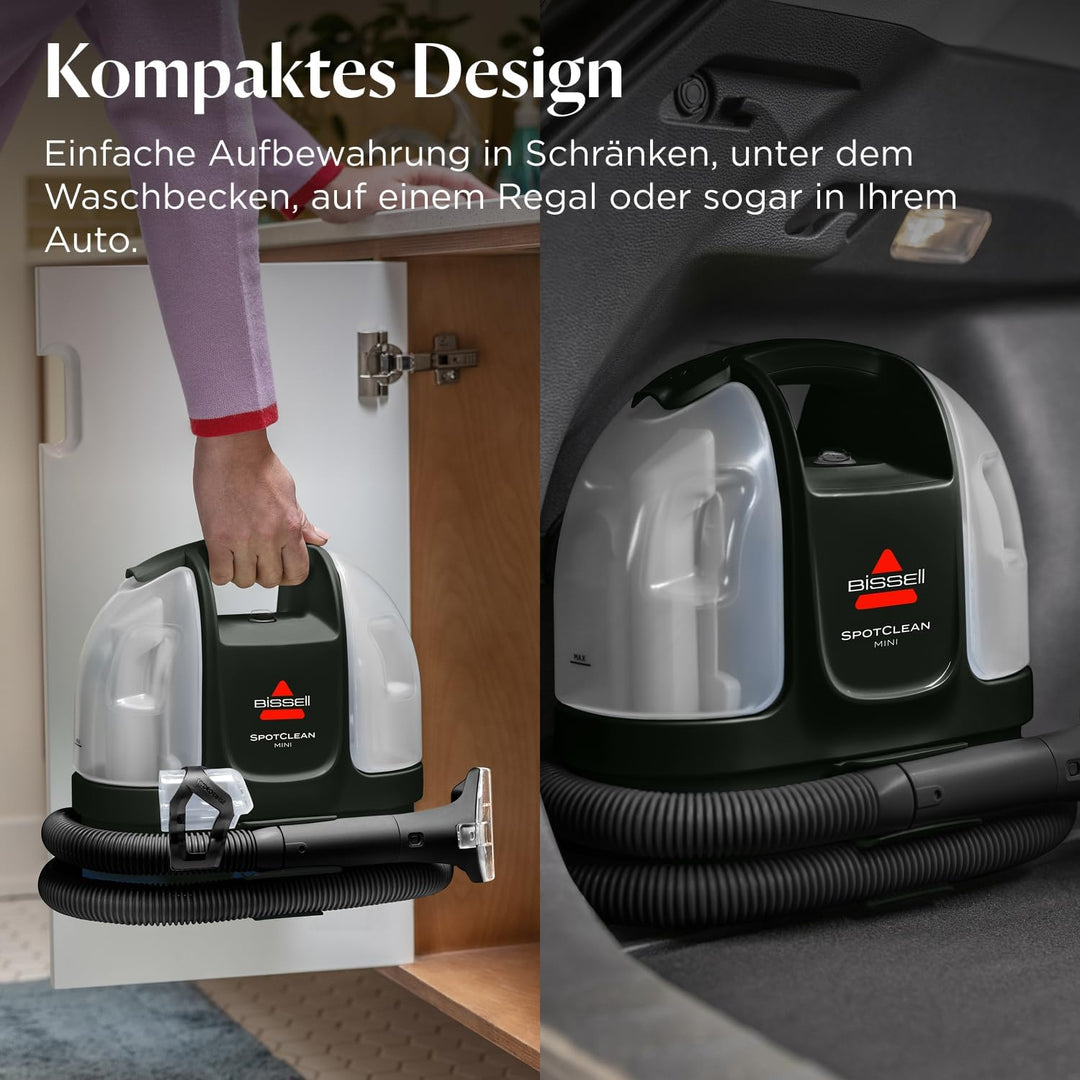 Bissell SpotClean Mini Polsterreiniger Gerät mit Kabel, Tragbarer Teppichreiniger, Optimal für schne