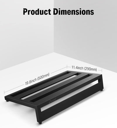 Donner Gitarre Pedal Board Case Aluminium Pedalboard mit Tasche, Gitarren Effektboard, 500 * 290 * 1