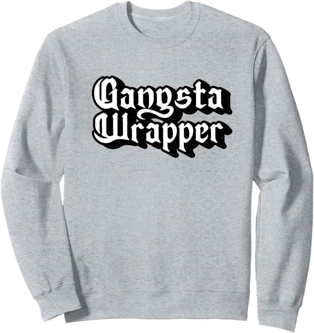 Gangsta Wrapper! Fun & Funny Christmas Holiday Graphic Sweatshirt