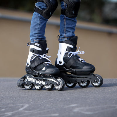 Rollerblade Unisex Jugend Microblade Inline Skates 175 Black/White, 175 Black/White