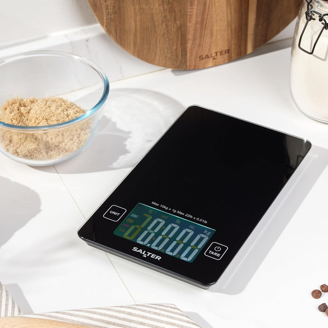 Salter Küchenwaage mit hoher Kapazität – 10 kg Kapazität, grosse Digitalanzeige, Funktion Zero, miss