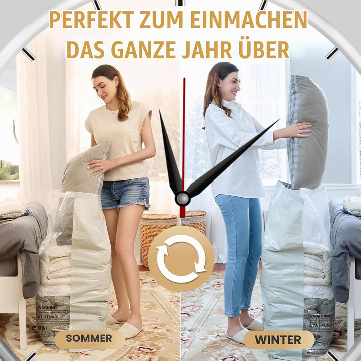 TAILI Vakuumbeutel für Kleidung Gross Würfel, 12 Jumbo Vakuumbeutel für Bettdecken Vacuum Bags for C