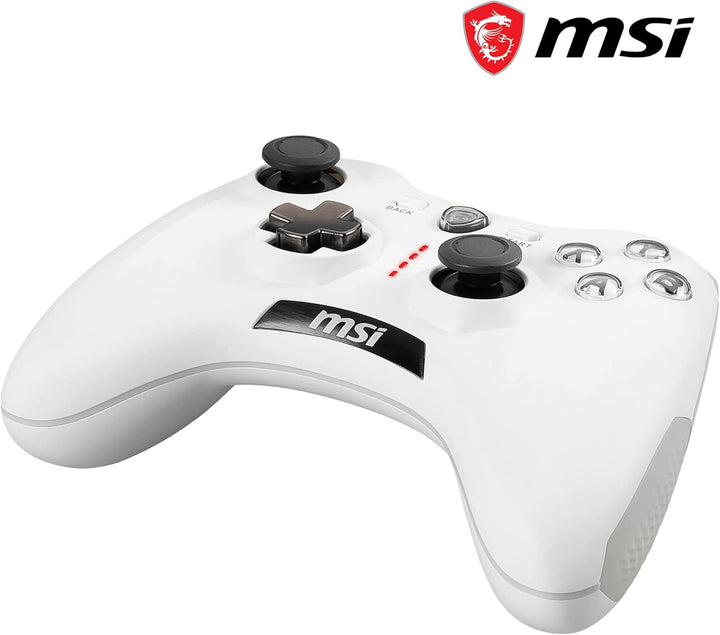MSI FORCE GC20 V2 WHITE Kabelgebundener PC Gamepad Controller - austauschbare D-Pad Abdeckungen, zwe