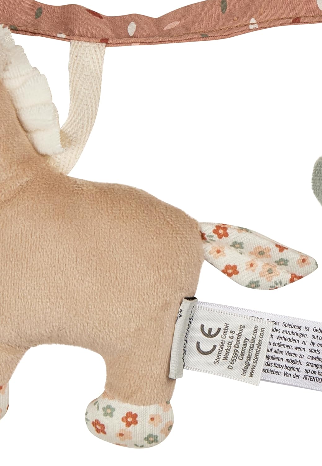Sterntaler Kinderwagenkette Pferd Sunny - Baby Spielzeug mit Knisterpapier und Rassel - Kinderwagen