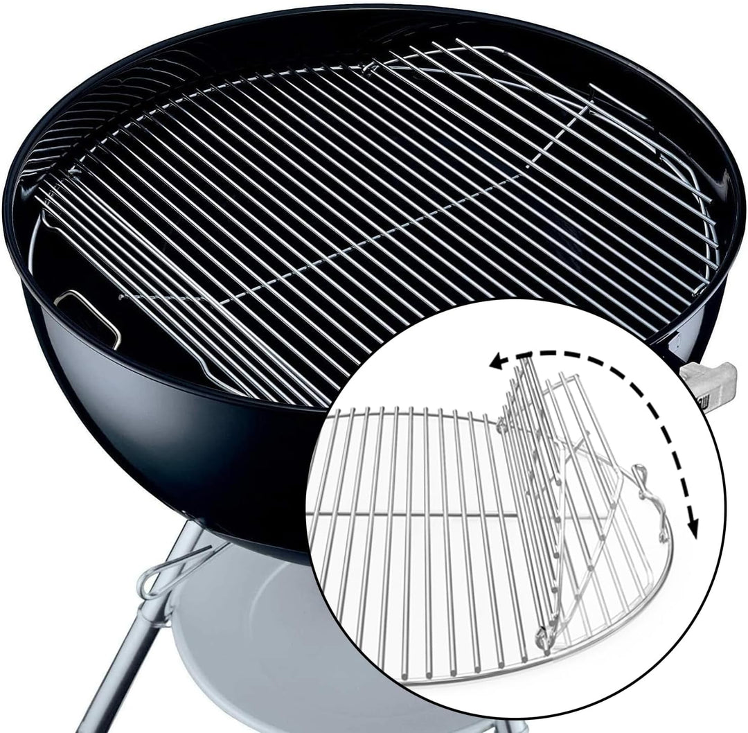 54,6cm 7436 Grillrost Rund Klappbarem für Weber 57cm Holzkohlegrills, Grillrostersatzteil für Weber