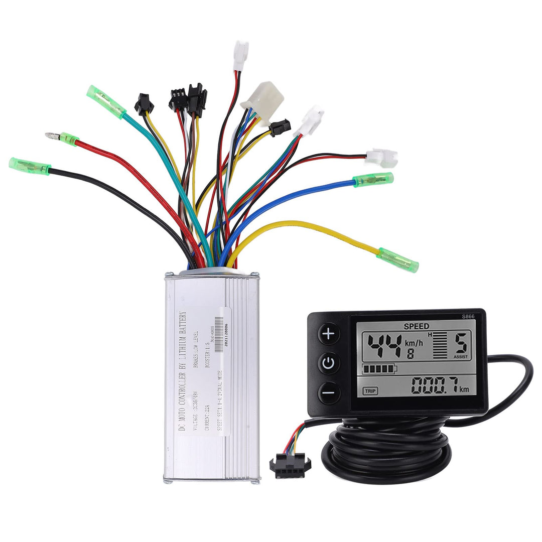 BuyWeek Brushless Motor Controller Kit, 36V/48V 500W/750W Brushless Motor Controller mit 866 LCD Dis