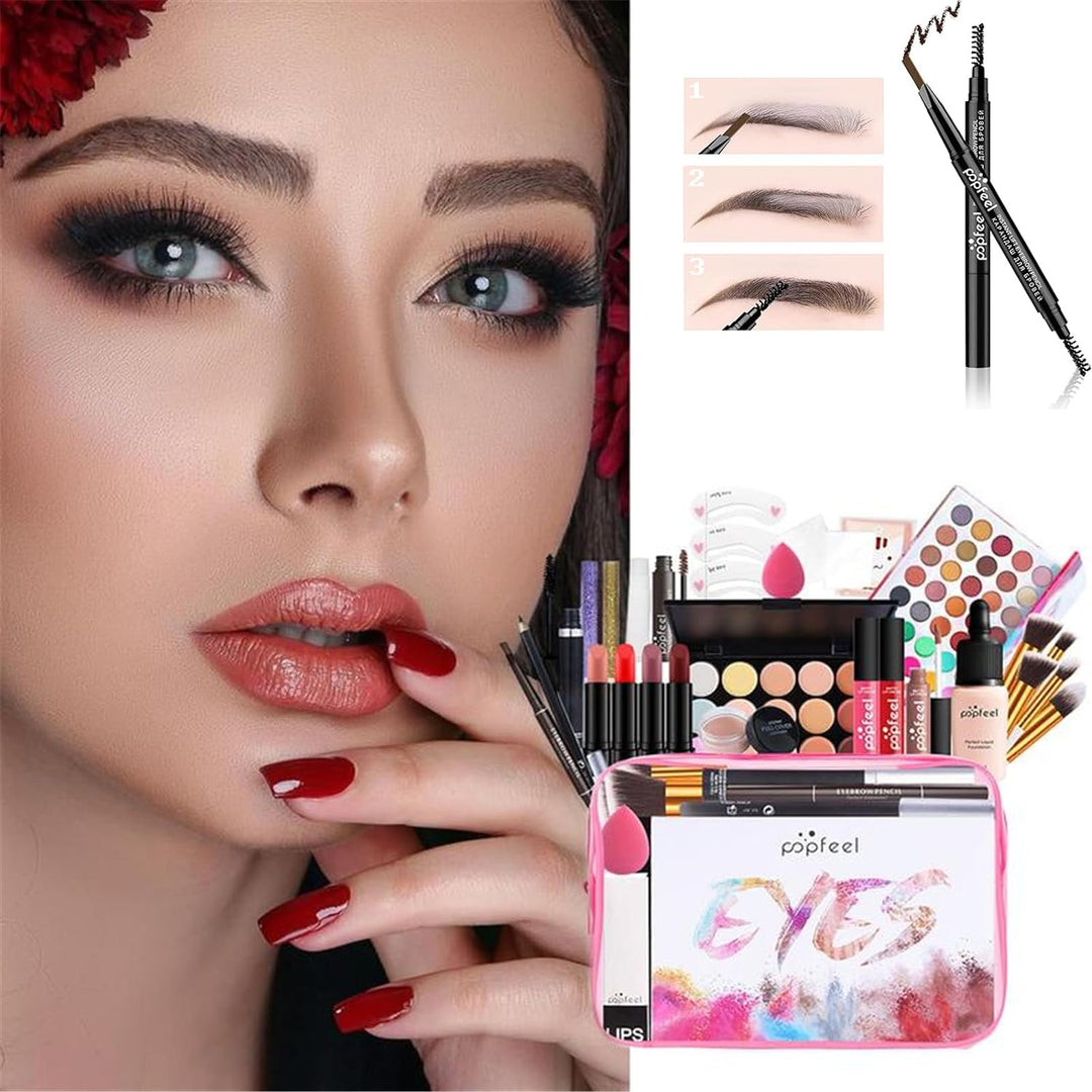 BrilliantDay Mehrzweck Make-up-Set All-in-One Make-up-Geschenkset Kosmetik-Palette Starter Kit Lipgl