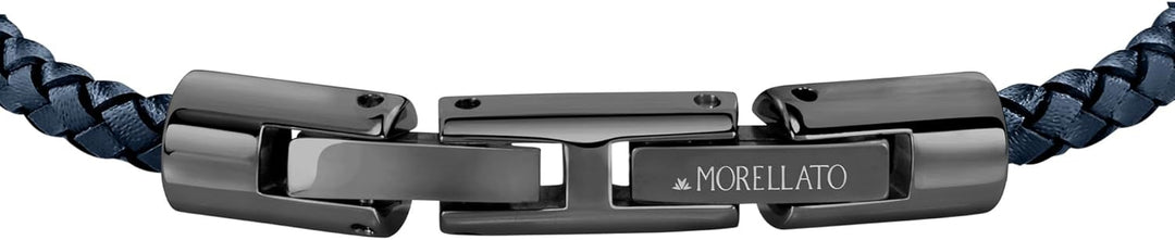 Morellato Herrenarmband, Kollektion Moody, aus Leder, Schwarz-IP, Edelstahl - SQH21
