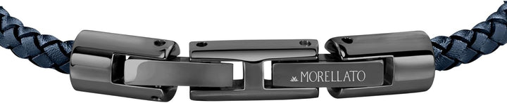 Morellato Herrenarmband, Kollektion Moody, aus Leder, Schwarz-IP, Edelstahl - SQH21
