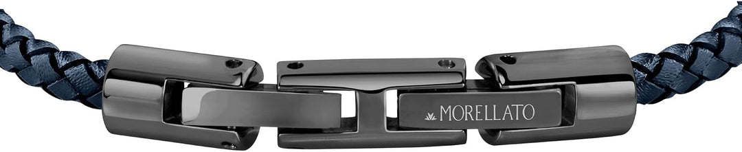 Morellato Herrenarmband, Kollektion Moody, aus Leder, Schwarz-IP, Edelstahl - SQH21