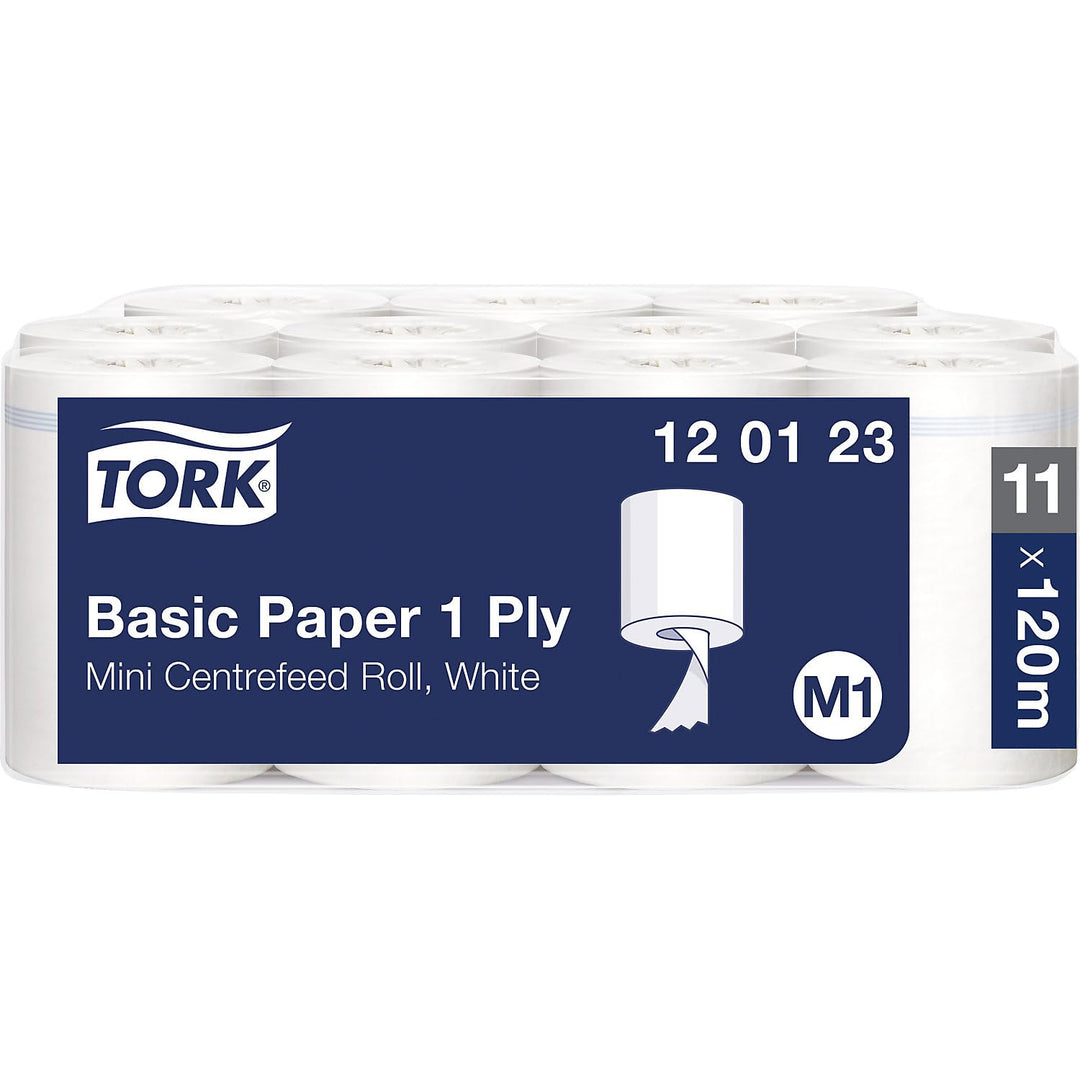 Tork 120123 Basic Mini Centerfeed Polierpapier, 1-lagig, M1