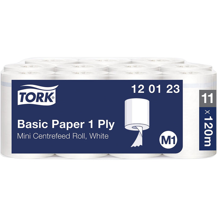 Tork 120123 Basic Mini Centerfeed Polierpapier, 1-lagig, M1