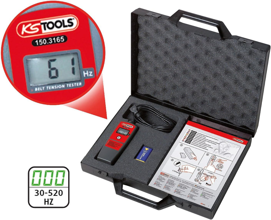 KS Tools 150.3165 Elektronischer Riemenspannungs-Prüfer HZ