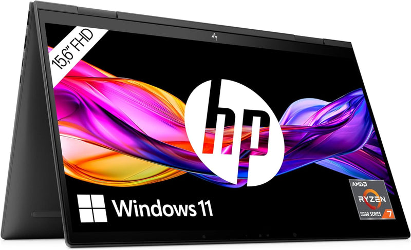 HP ENVY x360 2-in-1 Laptop | 15,6" FHD IPS-Touchscreen | AMD Ryzen 7 5825U | 16 GB DDR4 RAM | 512 GB