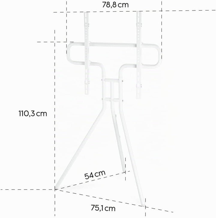 Hama TV Ständer im Staffelei Design (stabiler Fernsehständer für 37-75 Zoll, höhenverstellbarer TV S