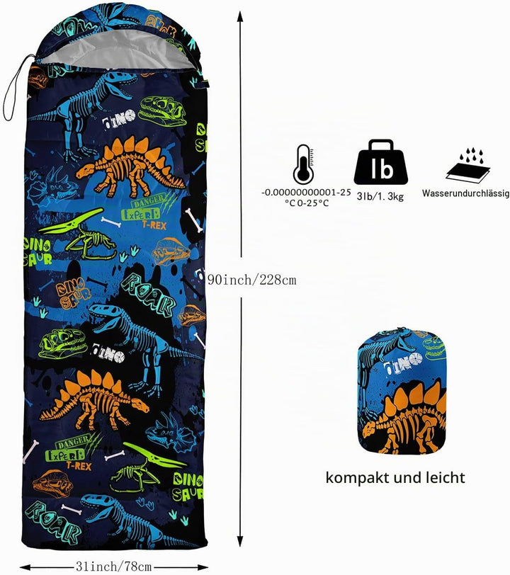 HOSIMA Schlafsäcke,Kaltwetter-Mumienschlafsack für Jungen,Mädchen,Wasserdicht,Herren für warmes Camp