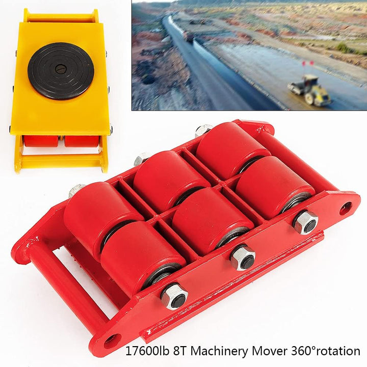 Panzerrollen,Transportfahrwerk,Industrieroller mit 4 PU-Richtungsräder Roller Drehplatte Möbeltransp