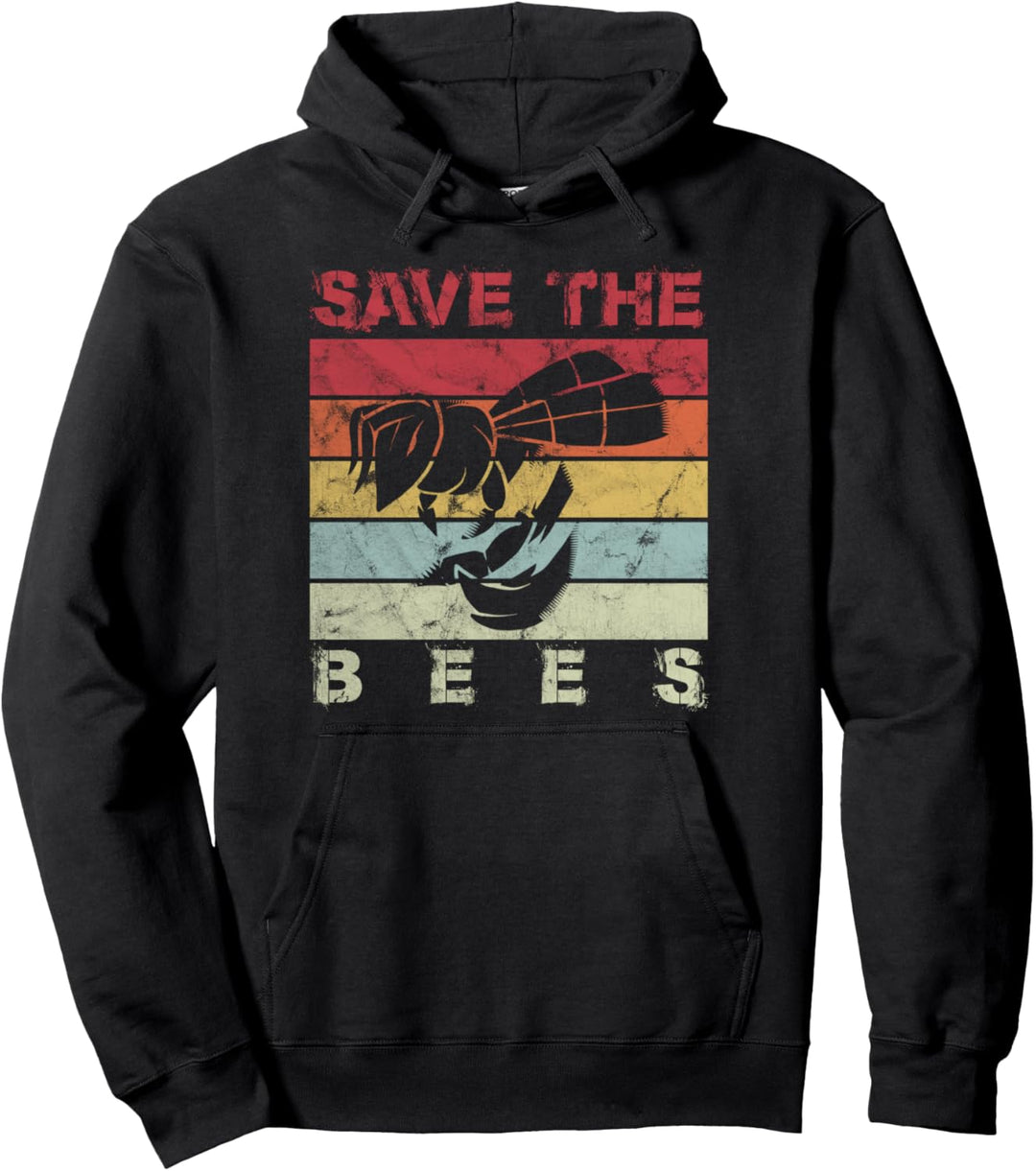 Retro Bienen Vintage Save The Bees Pullover Hoodie