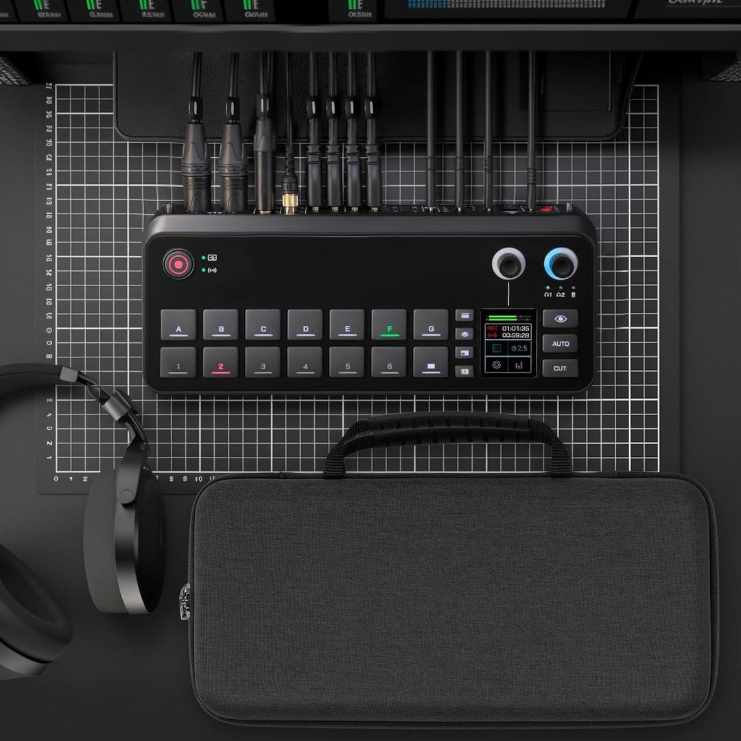 Geekria Tragetasche für Audio-Schnittstelle, kompatibel mit RØDE RØDECaster Video, EVA-Hartschale, t