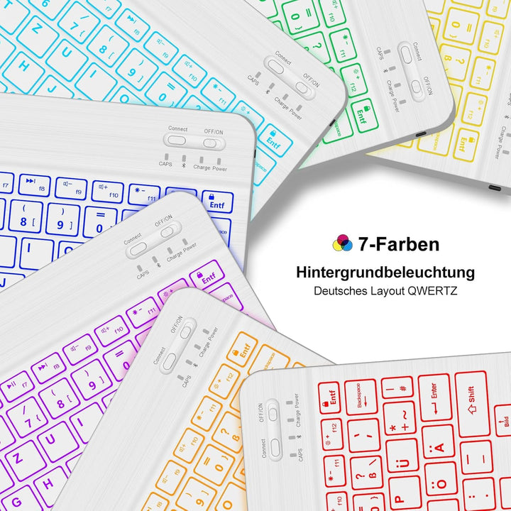 Hülle mit Tastatur für Samsung Galaxy Tab A11+ 11" (2025) & Galaxy Tab A9+ 11" (2023) – Deutsch Keyb
