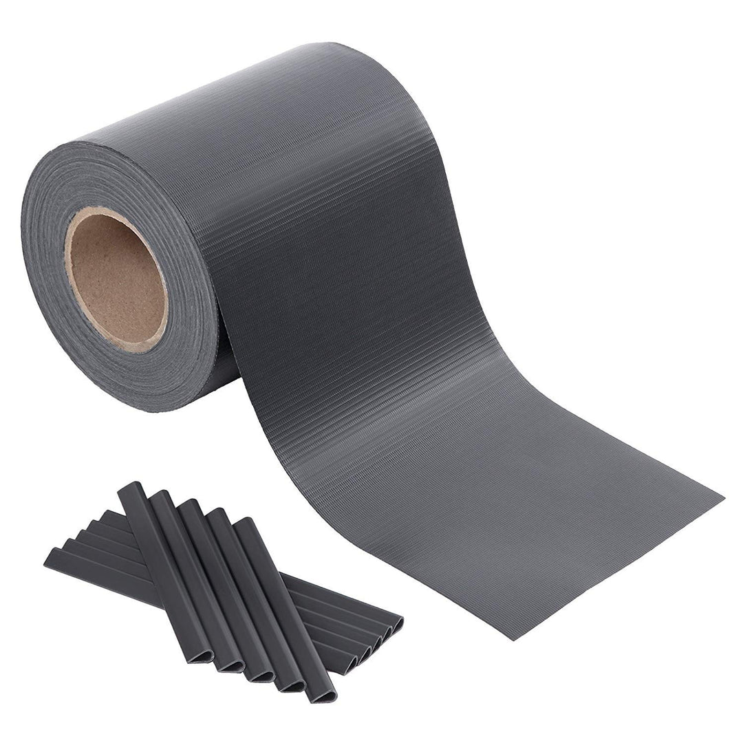 SONGMICS 100m PVC Sichtschutzstreife Zaunfolie Windschutz 2 Rolle m x 19 cm extra dick mit 50 x Befe