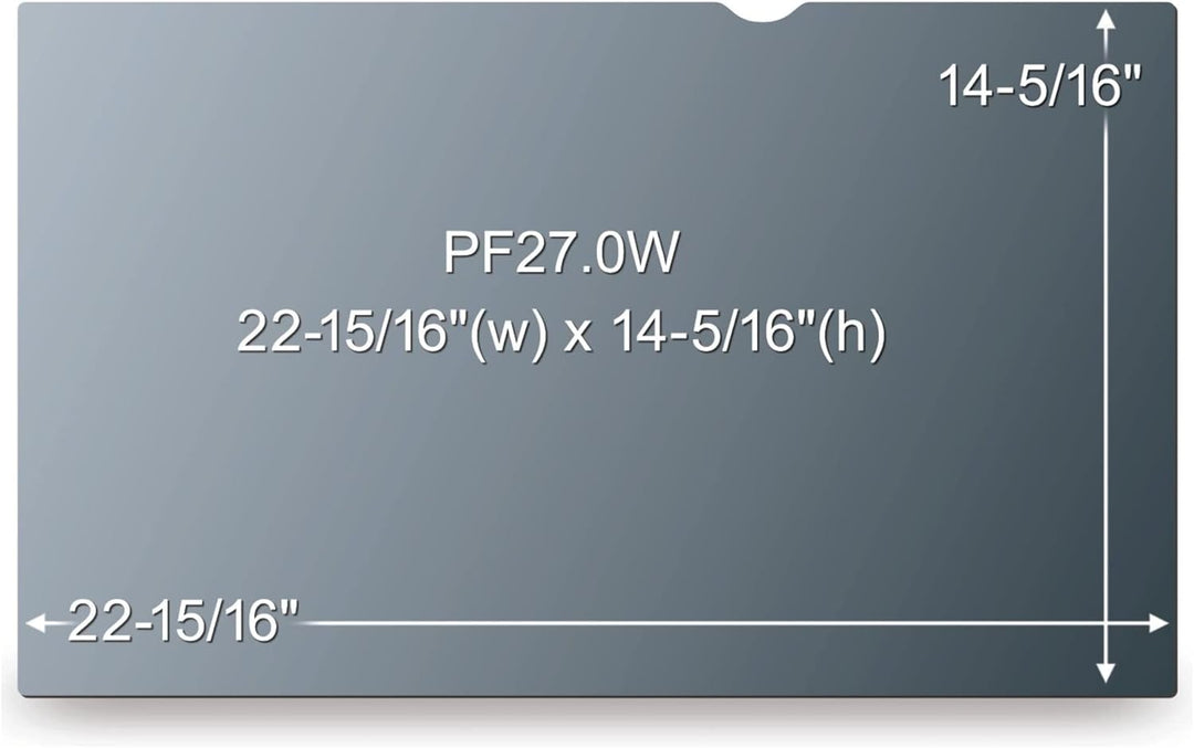 3M PF27.0W Blickschutzfilter Standard für Desktops 68,6 cm Weit (entspricht 27,0"Weit) 16:10, 68,6 c