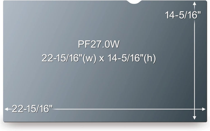 3M PF27.0W Blickschutzfilter Standard für Desktops 68,6 cm Weit (entspricht 27,0"Weit) 16:10, 68,6 c