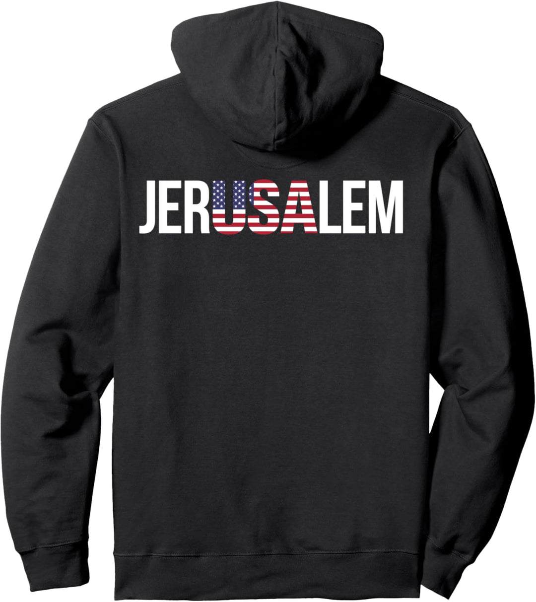 Jerusalem Israel America Pullover Hoodie