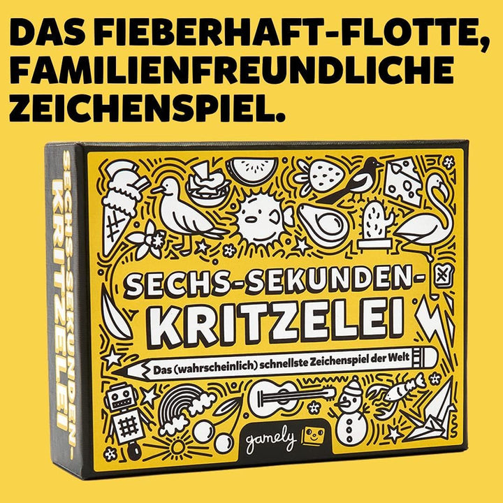 Gamely Sechs-Sekunden-Kritzelei: Das fieberhaft-Flotte, fetzige Zeichenspiel | EIN familienfreundlic