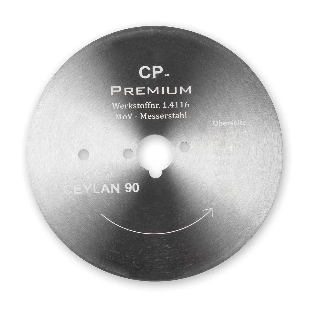 Kreismesser für Ceylan - 90 mm, glatt - Dönermesser aus Edelstahl in Premium Qualität