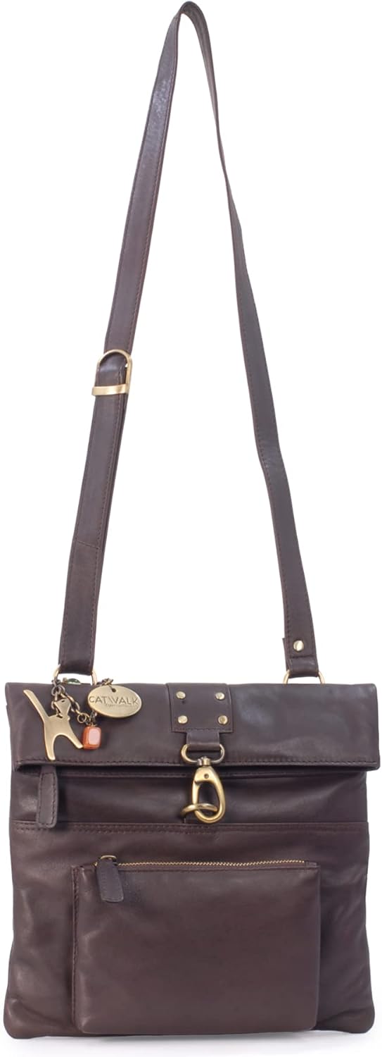 Catwalk Collection Handbags - Leder - Damen Leder Umhängetasche/Handtasche/Messenger/Schultertasche