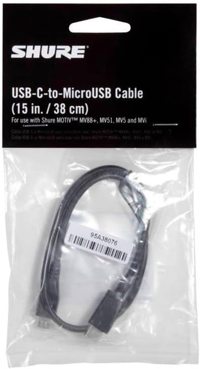 Shure AMV-USBC15 15 Zoll USB-C-Kabel für MOTIV USB-C-to-Microb, USB-C-to-Microb